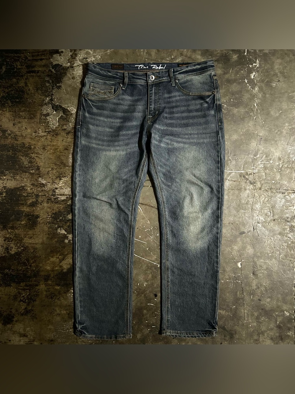SIZE 34 True Rebel 805 Straight Fit Premium Denim Jeans